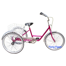 24" Rear Coaster Brake Pedal-Powered Tricycle